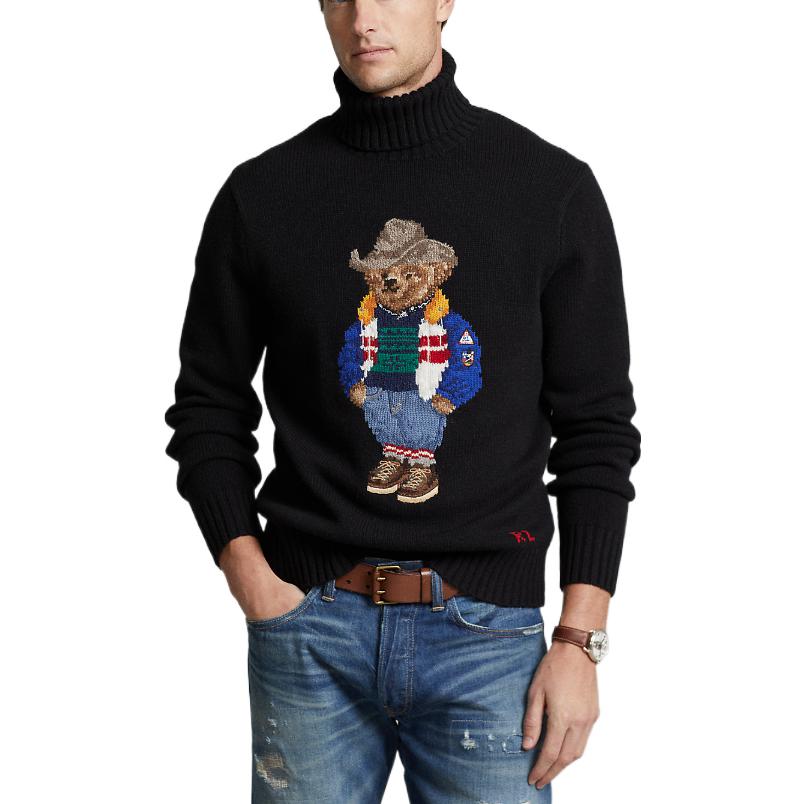 Polo Ralph Lauren FW22  Black Bear Knit Turtleneck Pullover Sweater MNPOSWE16821169-001 圖 4