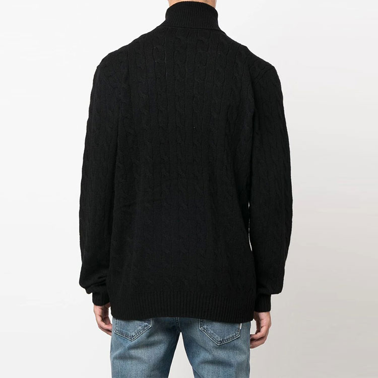 Polo Ralph Lauren FW22  Black Embroidered Turtleneck Cashmere Sweater. 710876836-002 圖 4