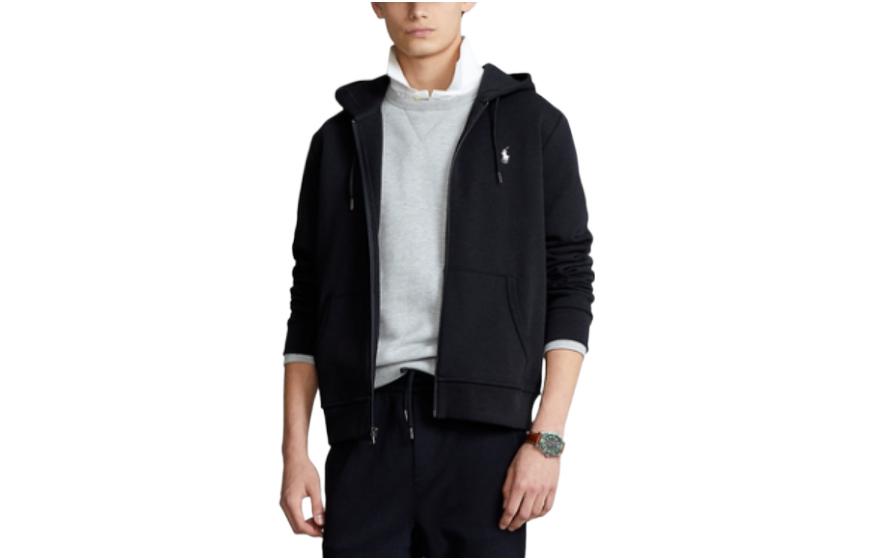 Polo Ralph Lauren FW22  Black Full-Zip Solid Color Hoodie Jacket. MNPOKNI16822-532 圖 2