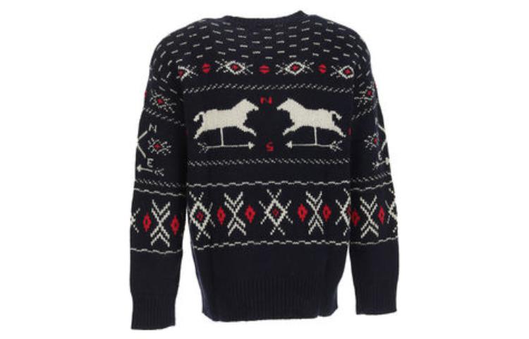 Polo Ralph Lauren FW22  Black Geometric Knit Wool Pullover Sweater. 710879111-001 圖 3