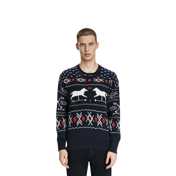 Polo Ralph Lauren FW22  Black Geometric Knit Wool Pullover Sweater. 710879111-001 圖 4