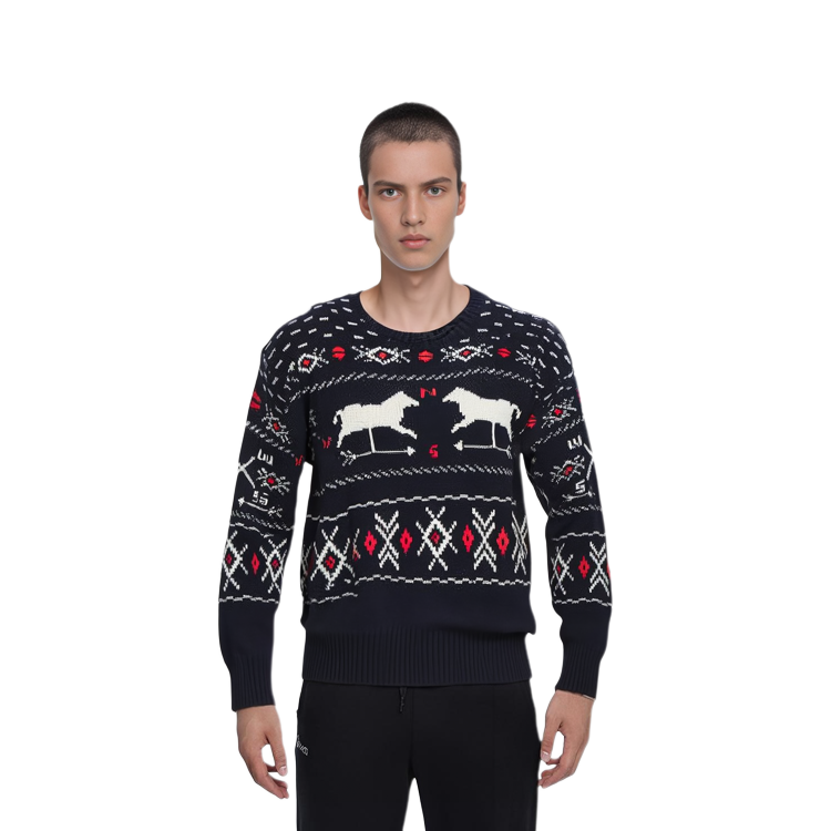 Polo Ralph Lauren FW22  Black Geometric Knit Wool Pullover Sweater. 710879111-001 圖 5