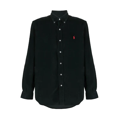 Polo Ralph Lauren FW22 Black Long-Sleeve Shirt with Solid Logo Design. 710853123V-003