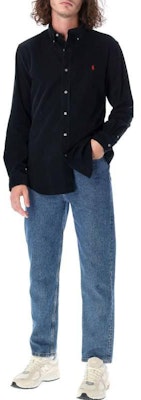 Polo Ralph Lauren FW22 Camisa Negra de Manga Larga con Logo Sólido. 710853123V-003 Lookbook Polo Ralph Lauren FW22 Camisa Negra de Manga Larga con Logo Sólido. 710853123V-003