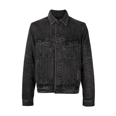 Polo Ralph Lauren FW22 Black Single-Breasted Denim Jacket. 710878854-001