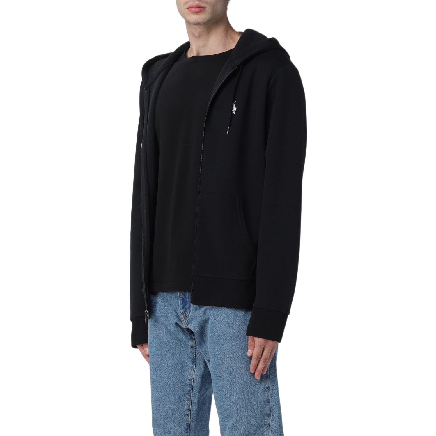 Details for Sudadera con capucha Polo Ralph Lauren FW22 negra con logo bordado pequeño. 710888282-001