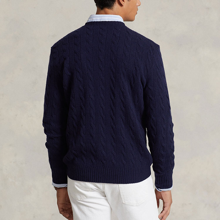 Purchase Polo Ralph Lauren 2022秋冬蓝色羊绒针织毛衣. 16821187-400