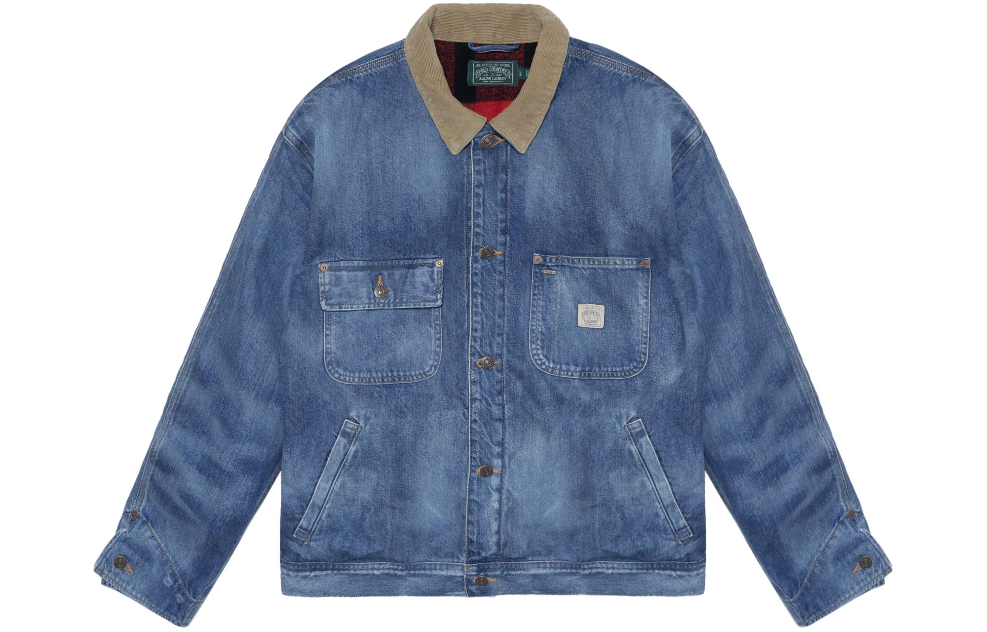 Polo Ralph Lauren FW22  Blue Denim Jacket with Collar and Single Button. 710878823-001 圖 2