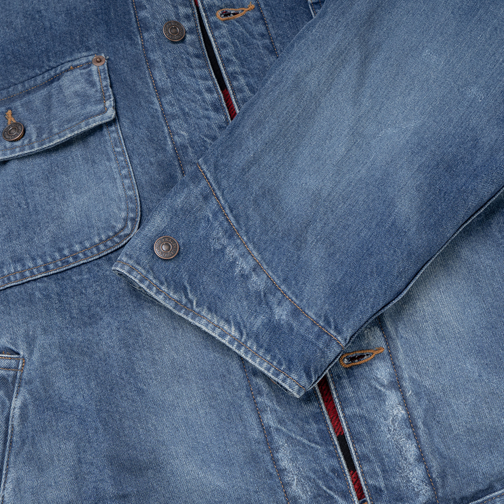 Polo Ralph Lauren FW22  Blue Denim Jacket with Collar and Single Button. 710878823-001 圖 6