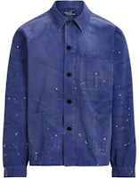 Polo Ralph Lauren FW22 Blue Denim Jacket with Paint Splatter Details. MNPOOTW16020868-400 Polo Ralph Lauren FW22 Blue Denim Jacket with Paint Splatter Details. MNPOOTW16020868-400
