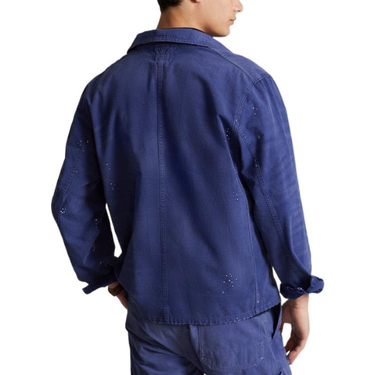 Polo Ralph Lauren FW22  Blue Denim Jacket with Paint Splatter Details. MNPOOTW16020868-400 圖 4