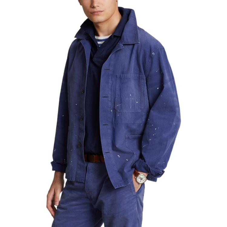 Polo Ralph Lauren FW22  Blue Denim Jacket with Paint Splatter Details. MNPOOTW16020868-400 圖 5