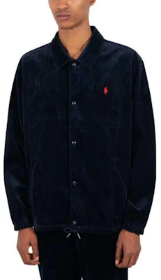 Polo Ralph Lauren FW22 Blue Embroidered Logo Single-Breasted Jacket. 710876600-001 Purchase Polo Ralph Lauren FW22 Blue Embroidered Logo Single-Breasted Jacket. 710876600-001