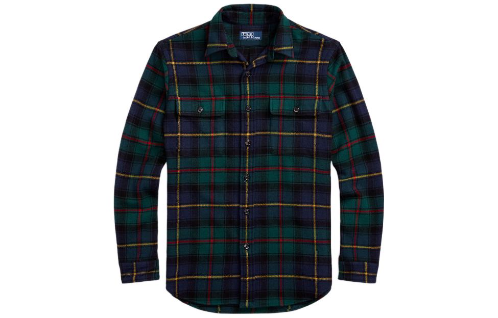 Polo Ralph Lauren FW22  Blue Plaid Print Long-Sleeve Shirt MNPOWOV16822606-999 圖 2