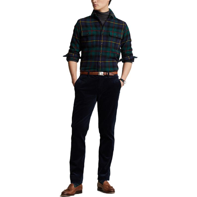 Polo Ralph Lauren FW22  Blue Plaid Print Long-Sleeve Shirt MNPOWOV16822606-999 圖 3