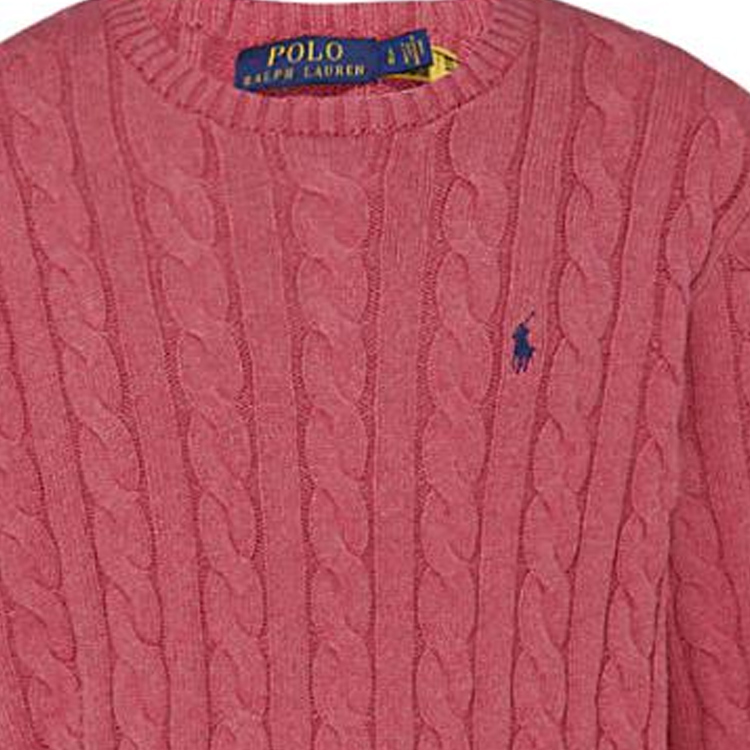 Polo Ralph Lauren FW22  Cable Knit Crewneck Sweater Rose Pink. 710775885-034 圖 6