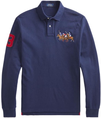 Polo Ralph Lauren FW22经典三马标刺绣海军蓝长袖POLO衫. MNPOKNI16820912-410 Buy Polo Ralph Lauren FW22经典三马标刺绣海军蓝长袖POLO衫. MNPOKNI16820912-410
