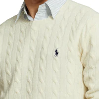 Details for Polo Ralph Lauren FW22 米白色羊絨 logo 繡花針織毛衣 710876762-010