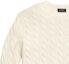 Sizing 폴로 랄프로렌 FW22 크림 캐시미어 로고 자수 케이블 니트 스웨터. 710876762-010