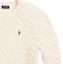 Cheap 폴로 랄프로렌 FW22 크림 캐시미어 로고 자수 케이블 니트 스웨터. 710876762-010