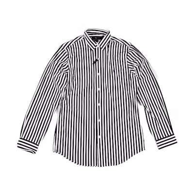 Polo Ralph Lauren FW22 Embroidered Logo Striped Long Sleeve Shirt Navy. 710844540-005
