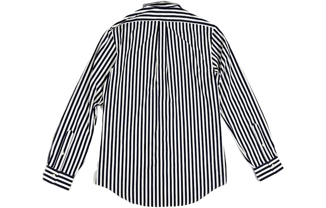 Lookbook Polo Ralph Lauren FW22 刺绣标志条纹长袖衬衫 海军蓝. 710844540-005