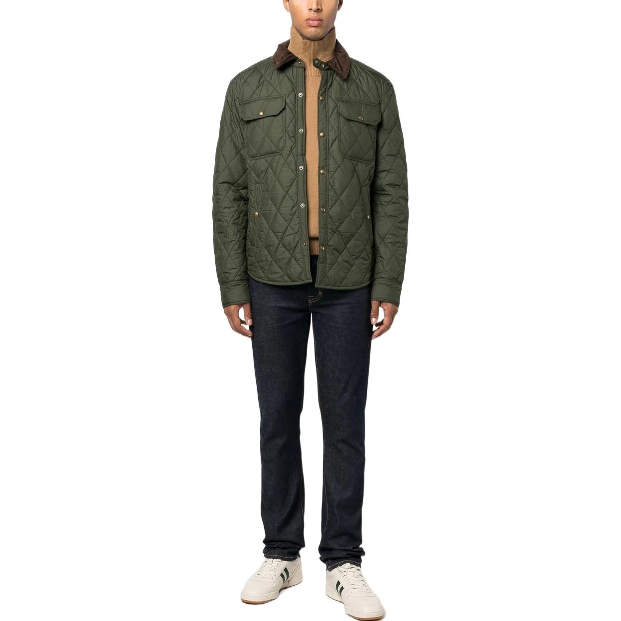 Lookbook Polo Ralph Lauren FW22 綠色菱格紋外套 710876085-001