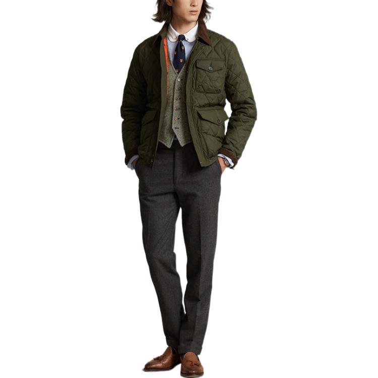 Lookbook Polo Ralph Lauren FW22 綠色拼色領絎縫夾克 MNPOOTW16020663-301