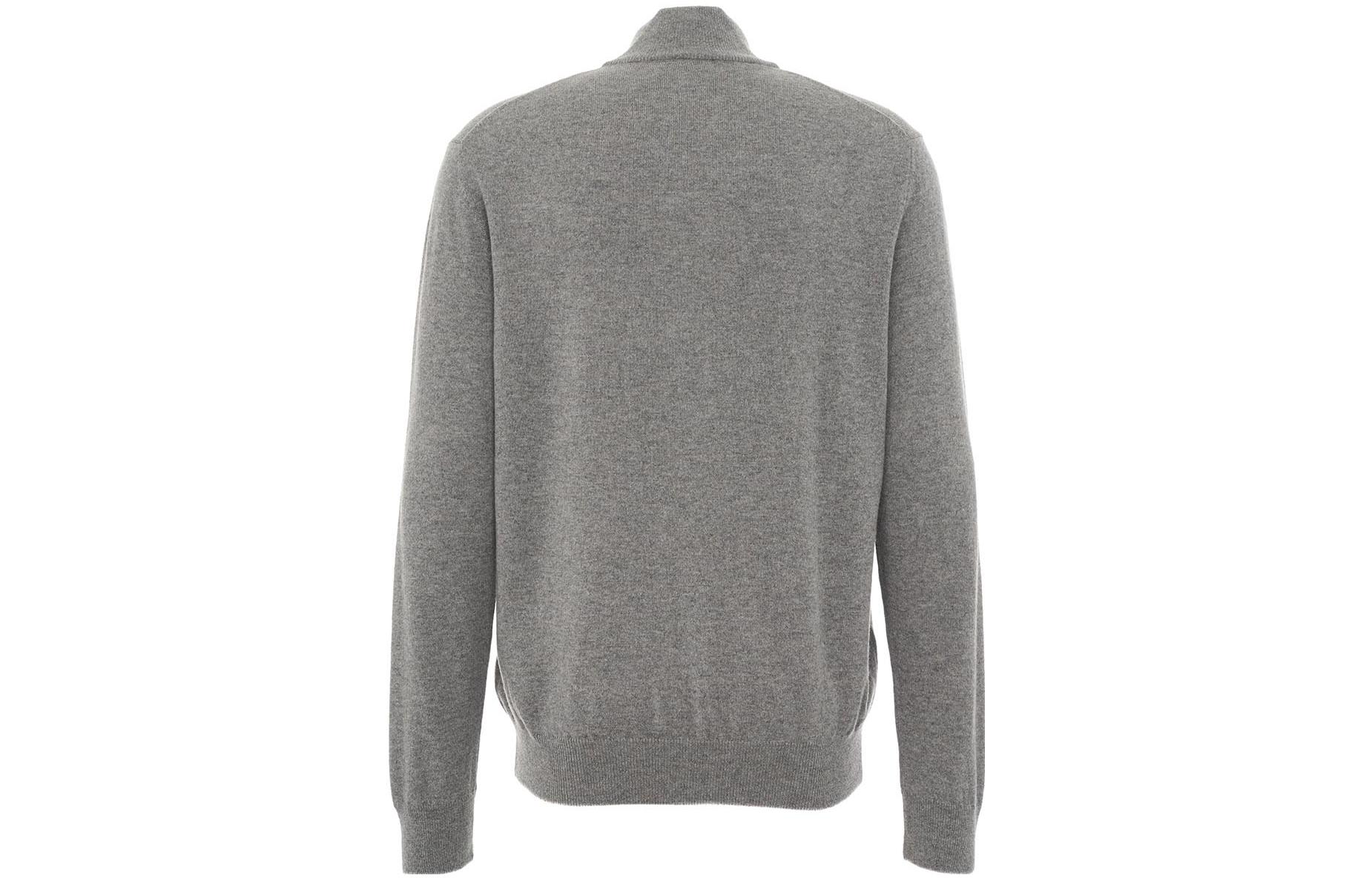 Polo Ralph Lauren FW22  Grey Half-Zip Wool Sweater with Embroidered Logo. 710876756-009 圖 3