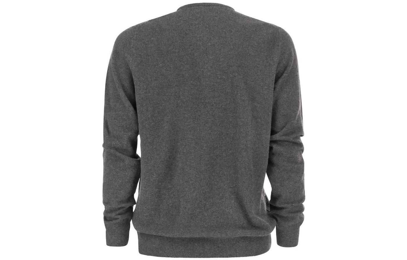 Polo Ralph Lauren FW22  Grey Wool Knit Crewneck Sweater with Logo Embroidery 710876714-008 圖 3