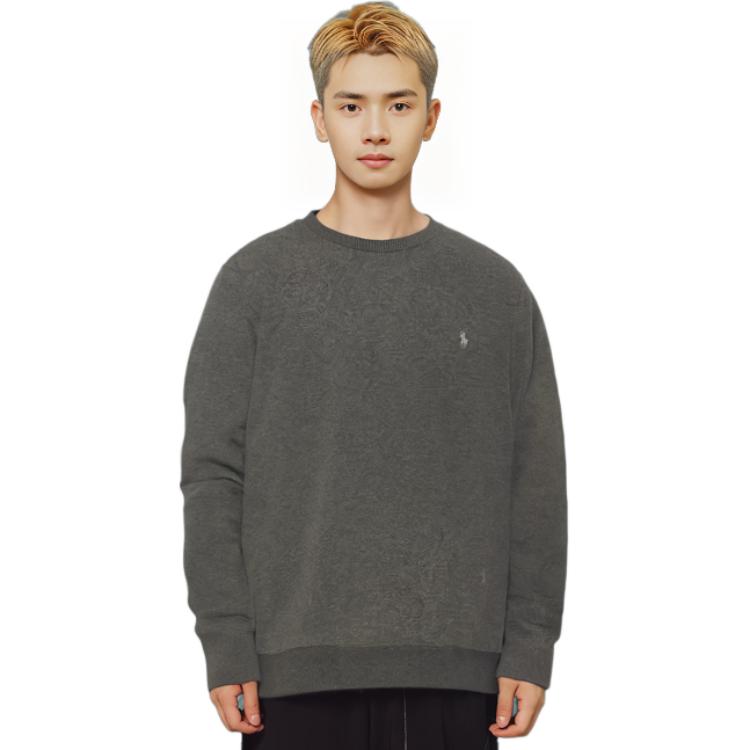 Polo Ralph Lauren FW22  Grey Wool Knit Crewneck Sweater with Logo Embroidery 710876714-008 圖 6