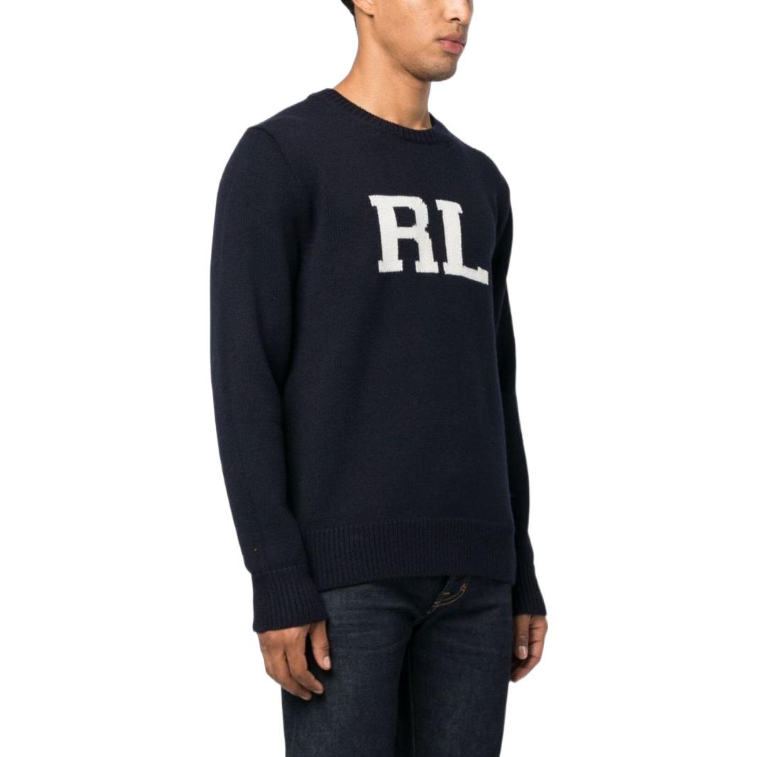 Purchase Polo Ralph Lauren FW22 海軍藍字母Logo圓領毛衣 710878487-001