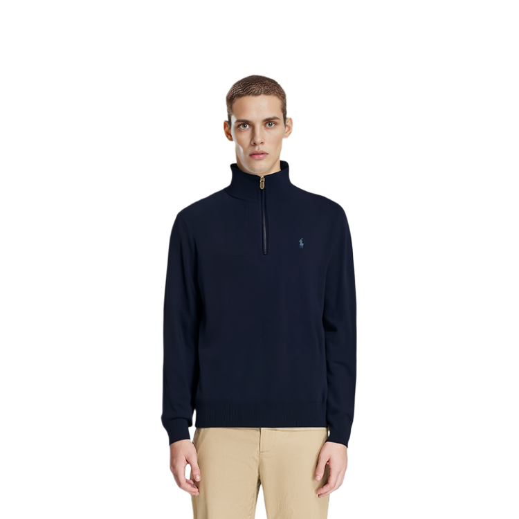 Polo Ralph Lauren FW22  Navy Logo Knit Half-Zip Sweater. 71087675622-001 圖 4