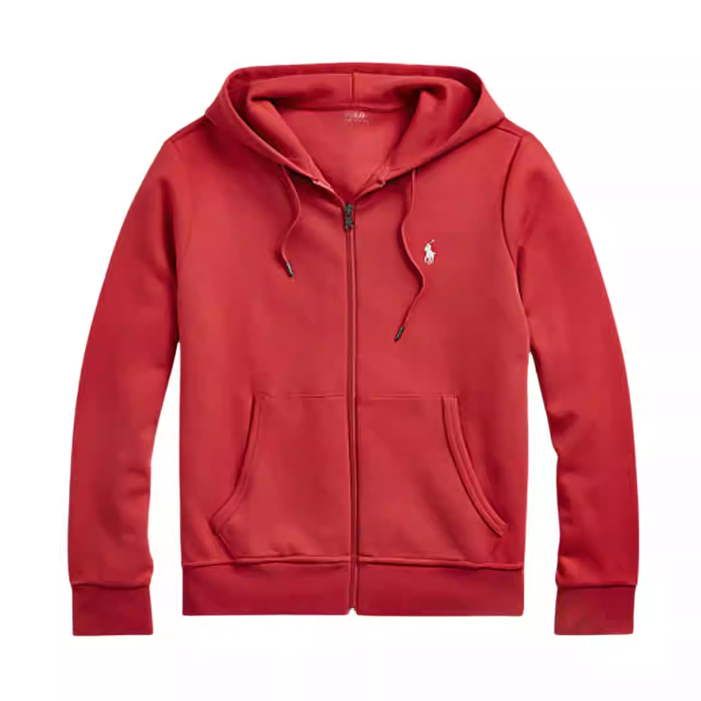 Polo Ralph Lauren FW22  Red Hoodie Jacket with Solid Pony Embroidery. 710883329-020