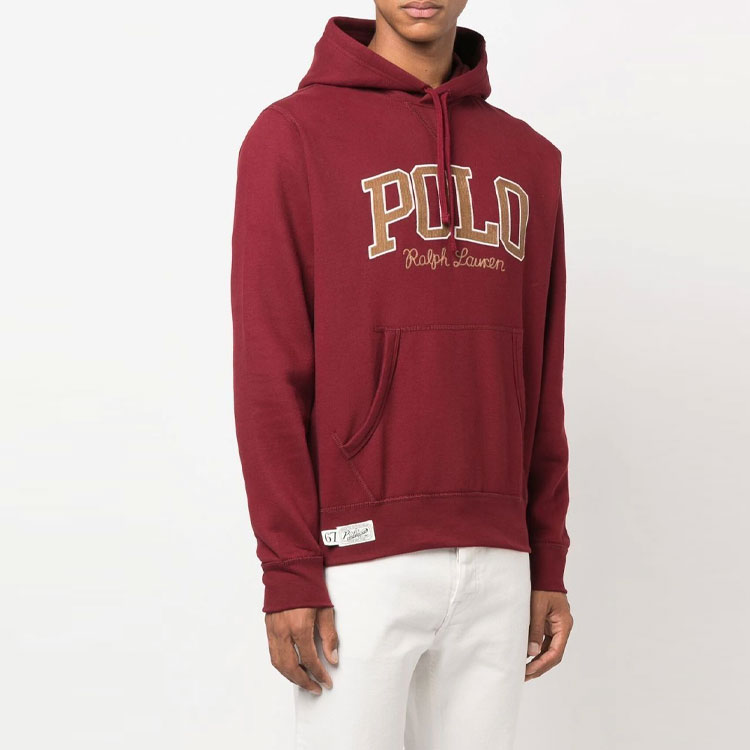 Polo Ralph Lauren FW22  Red Hoodie with Letter Logo Print. 710878613-004 圖 5