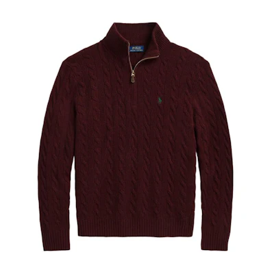 Polo Ralph Lauren FW22 Red Logo Embroidered Wool Knit Pullover Sweater. MNPOSWE16821082-601