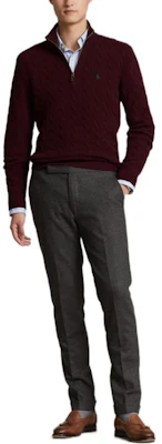 Polo Ralph Lauren FW22 红色标志刺绣羊毛针织套头衫毛衣。 MNPOSWE16821082-601 Lookbook Polo Ralph Lauren FW22 红色标志刺绣羊毛针织套头衫毛衣。 MNPOSWE16821082-601