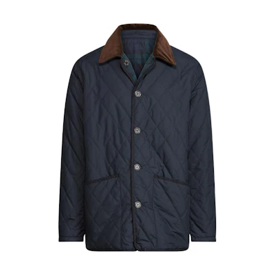 Polo Ralph Lauren FW22 Reversible Solid Blue Jacket with Collar. MNPOOTW16020648-400