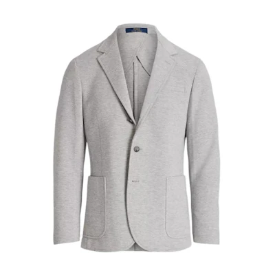 Polo Ralph Lauren FW22 Solid Grey Single-Breasted Blazer Jacket. MNPOSPC27620297-020