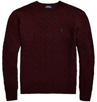 Polo Ralph Lauren FW22 Solid Knit Wool Sweater Red-Brown Pullover. MNPOSWE16821248-601 Polo Ralph Lauren FW22 Solid Knit Wool Sweater Red-Brown Pullover. MNPOSWE16821248-601