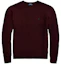 Buy ポロ ラルフローレン FW22 ソリッドニットウールセーター レッドブラウンプルオーバー MNPOSWE16821248-601