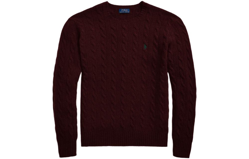 Polo Ralph Lauren FW22  Solid Knit Wool Sweater Red-Brown Pullover. MNPOSWE16821248-601 圖 2