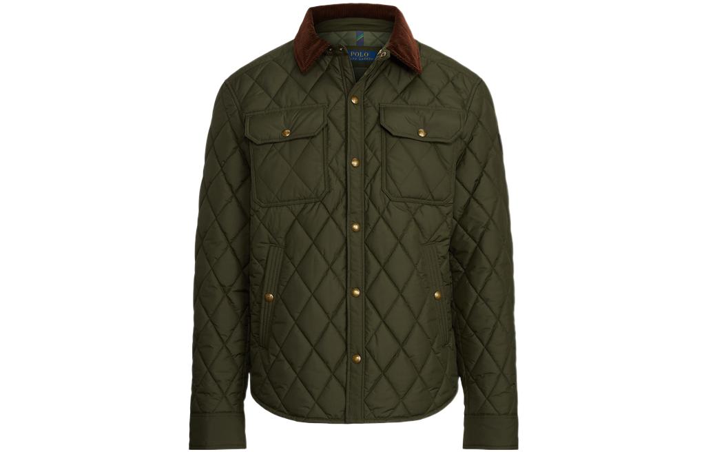 Polo Ralph Lauren FW22  Solid Quilted Long Sleeve Green Jacket. MNPOOTW16020902