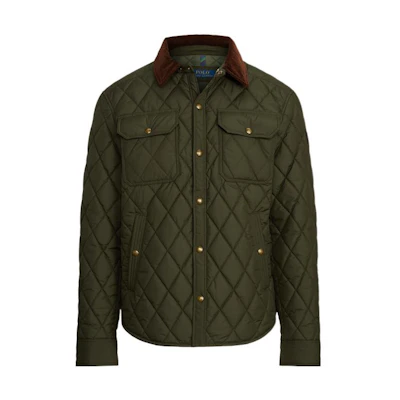 Polo Ralph Lauren FW22 Solid Quilted Long Sleeve Green Jacket. MNPOOTW16020902