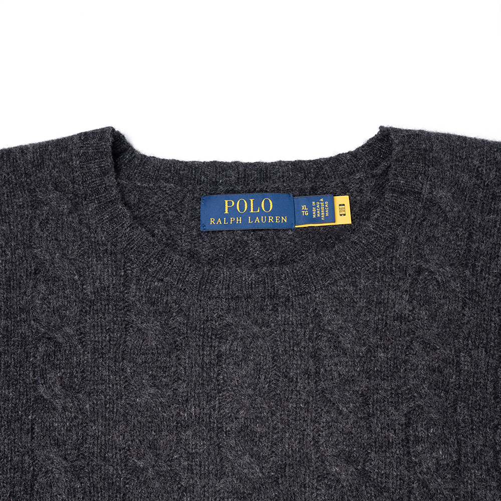 Polo Ralph Lauren FW22  Solid Ribbed Round Neck Sweater Grey. 710876762-013 圖 7