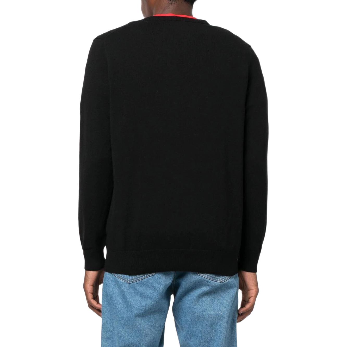 Polo Ralph Lauren FW22  V-Neck Logo Embroidered Pullover Sweater Black 710876707-004 圖 4