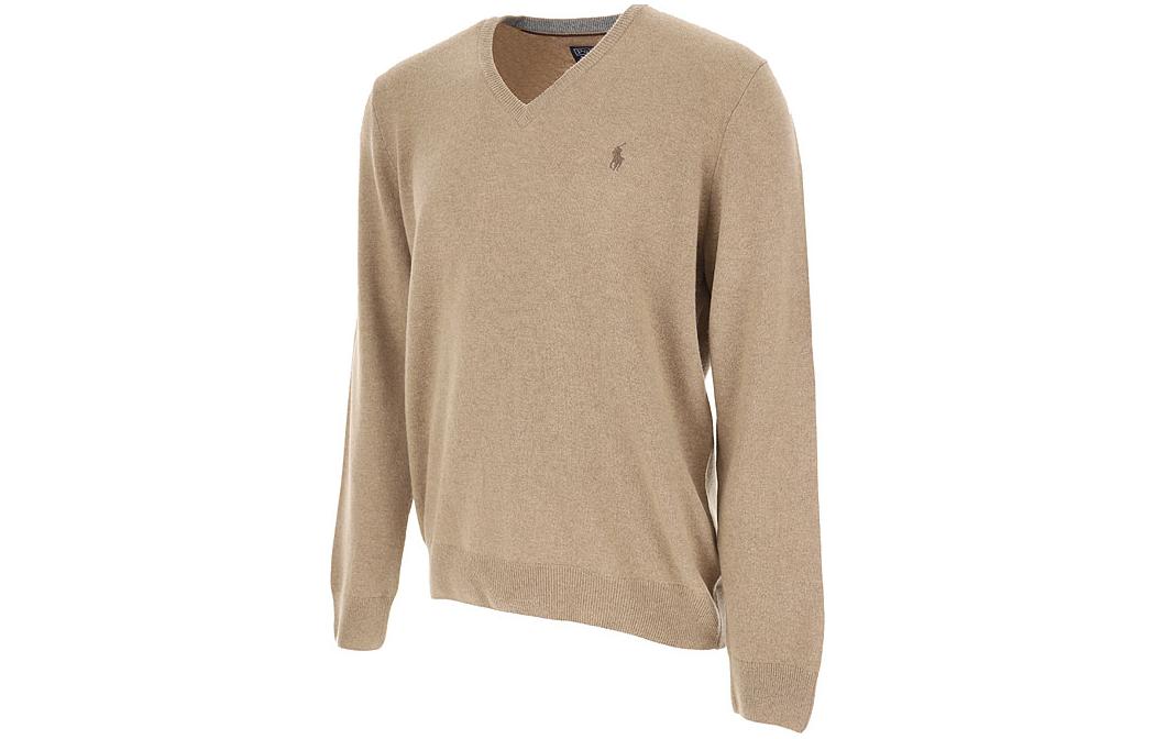 Polo Ralph Lauren FW22  V-Neck Pullover Sweater Brown with Embroidered Pony. 710876707-007 圖 4