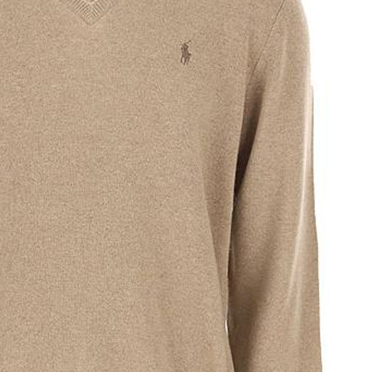 Polo Ralph Lauren FW22  V-Neck Pullover Sweater Brown with Embroidered Pony. 710876707-007 圖 8