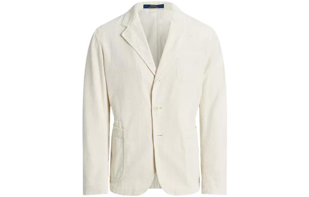Polo Ralph Lauren FW22  White Solid Single-Breasted Long-Sleeve Blazer MNPOSPC27620315-101