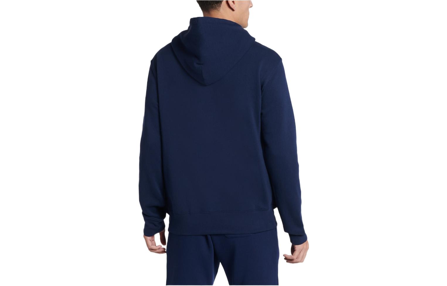 Lookbook Polo Ralph Lauren 2022秋冬款熊印花藍色抽繩連帽衫男士款 710853309-001